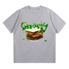 Creative Kpop Gnarly Graphic Crew Neck T-shirt