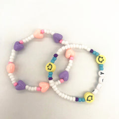 Trendy Kpop Bead Bracelet 2 Piece Set