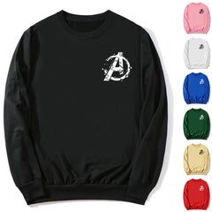 Unisex Avengers Logo Printed Round Neck Sweatshirt