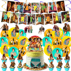 TV Themed Birthday Party Decoration Flag Balloon