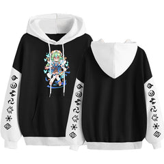 Trendy Game Graphic Women's Color Block Hoodie