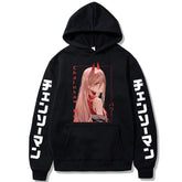 Unisex Anime Print Pullover Hoodie