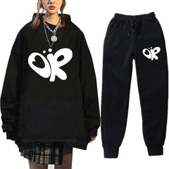 Unisex Leisure Olivia Hoodie Sports Pants Set