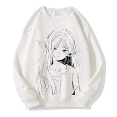 Anime Loose Crew Neck Sweatshirt