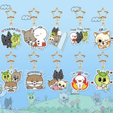 Kpop Cartoon Acrylic Double-sided Keychain Pendant