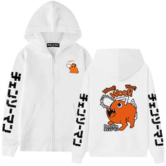 Casual Pochita Anime Zipper Hoodie