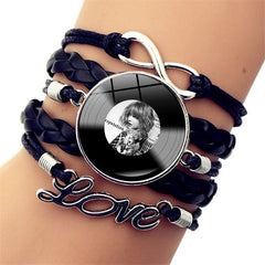 Taylor Vinyl Record Leather Bracelet