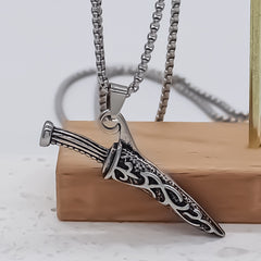 Retro Dagger Pendant Necklace