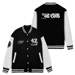 TWS 42CLUB Print Hoodie Baseball Jacket