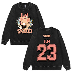Vintage SKZ Number Crew Neck Wash Sweatshirt