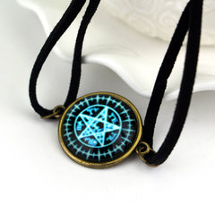 Five-pointed Star Gemstone Leather Bracelet