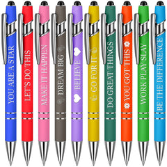 10 Funny Metal Press Ballpoint Pen Set
