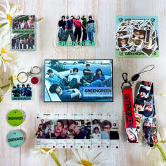 GREENGREEN Album Photocard Keychain Sticker Gift Box