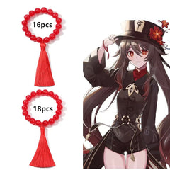 Trendy Game Cosplay Red Beaded Bracelet