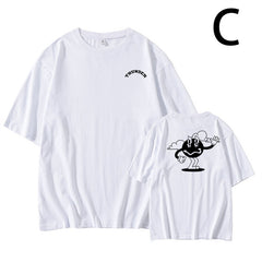 Kpop Cotton Loose Round Neck T-shirt