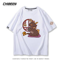 ZhongLi Game Print Short-sleeved T-shirt