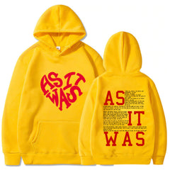 Unisex Letter Printed Pullover Hoodie