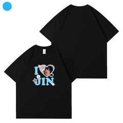 Kpop JIN Print Short-sleeved T-shirt Top