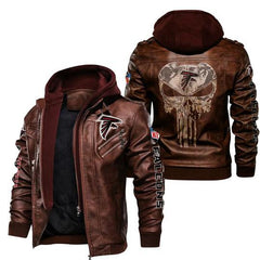 Punisher Falcons Team Thickened Leather Jacket