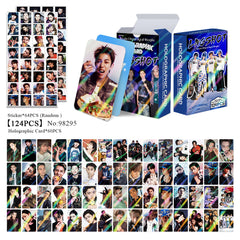 124PCS LNGSHOT Holographic Photocard Sticker