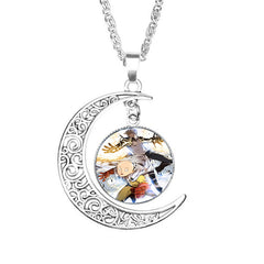 Anime Crescent Moon Pendant Necklace