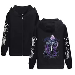 Unisex Anime Printed Zipper Hoodie