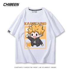 Hinata Anime Print Casual Cotton T-shirt