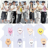Kpop Wolf Chan Leebit Crew Neck Short-sleeved T-shirt