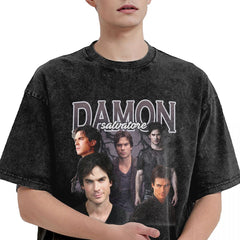 Vintage Washed Damon Salvatore Loose T-Shirt