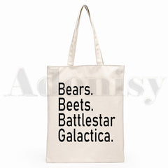 The Office Printed Canvas Shoulder Bag