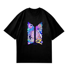 Women's Festa KPOP Logo Printed Crew Neck Top