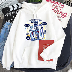 Unisex Cute Ganyu Graphic Print Plush Hoodie