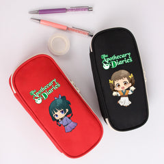 Red and Black Anime Zipper Pencil Case