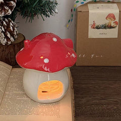 Cartoon Mushroom Candle Holder Ornament