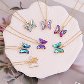 Women's Gradient Butterfly Necklace