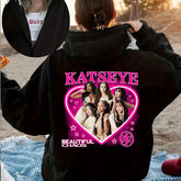 Katseye Graphic Print Zipper Hoodie
