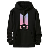 Unisex Kpop Letter Print Loose Hoodie