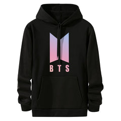 Unisex Kpop Letter Print Loose Hoodie