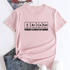Creative Fun Letter Cotton Women's T-shirt