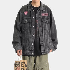 BP DEADLINE Printed Denim Jacket