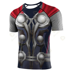 Superhero Cosplay Digital Print Short Sleeve Shirt