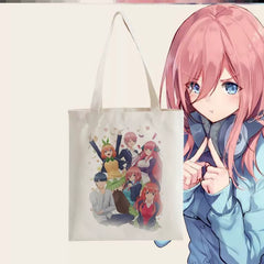 Anime Print Canvas Tote Bag