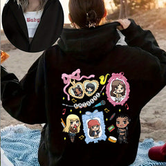 Katseye Graphic Print Zipper Hoodie