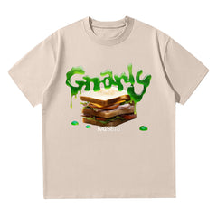 Creative Kpop Gnarly Graphic Crew Neck T-shirt