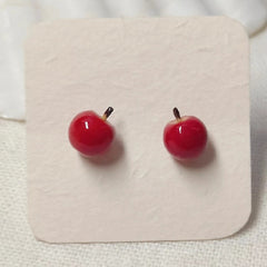 Cherry Apple Stud Earrings