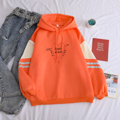 Cute Girls Print Fleece Casual Hoodie