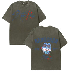 BANGCHAN KPOP Cotton Loose Washed T-shirt