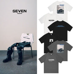 Unisex Kpop SEVEN Printed Short-sleeved T-shirt