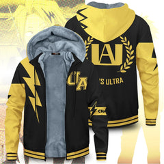 My Hero Anime Zipper Thicken Hoodie