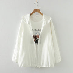 Candy Color Hooded Double-layer Sunscreen Thin Jacket